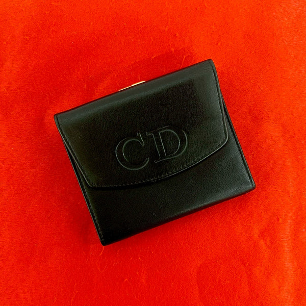 Christian Dior Leather Tri Fold Wallet