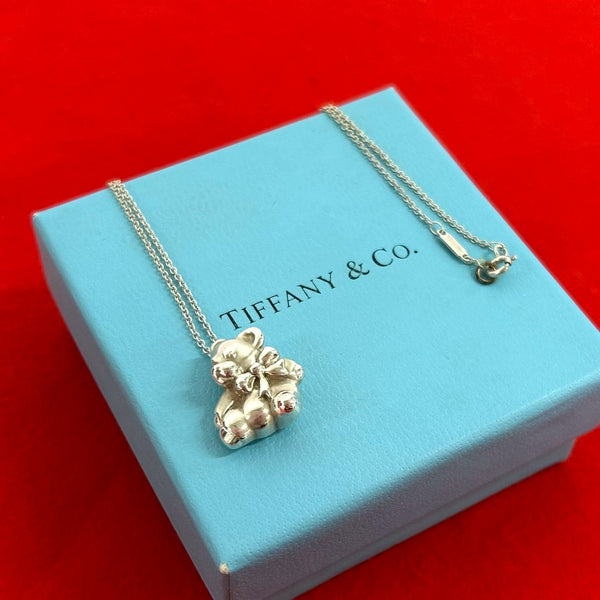Tiffany & Co. Silver Teddy Bear Necklace