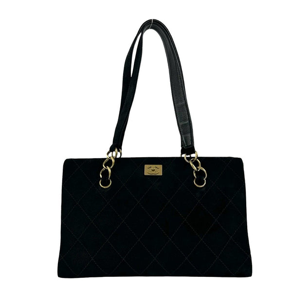 Chanel Coco Mark Suede Leather Tote Bag