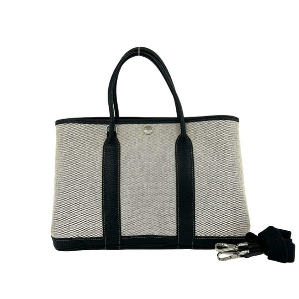 Hermes Garden Party TPM Toile H Canvas Buffalo 2way bag