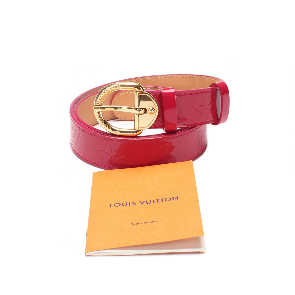 Louis Vuitton Red Monogram Vernis Belt 90CM Louis Vuitton