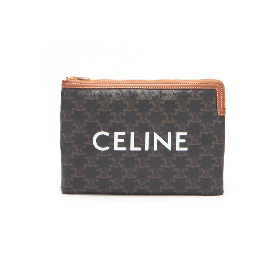 Celine Macadam Triomphe Clutch Bag Canvas Clutch Bag in Excellent Condition