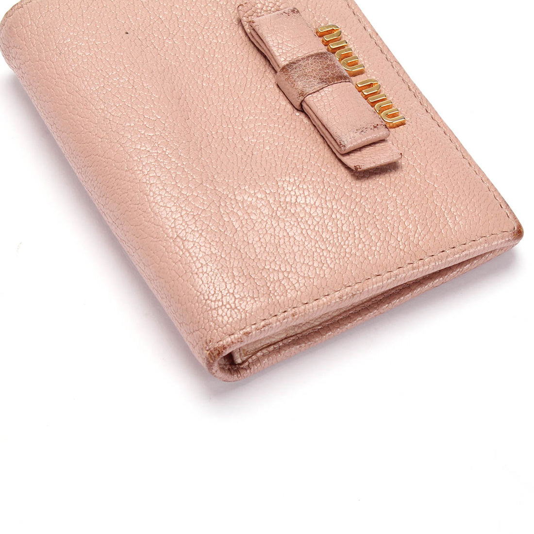 Miu Miu ミュウミュウ　財布 Leather Short Wallet in Good Condition