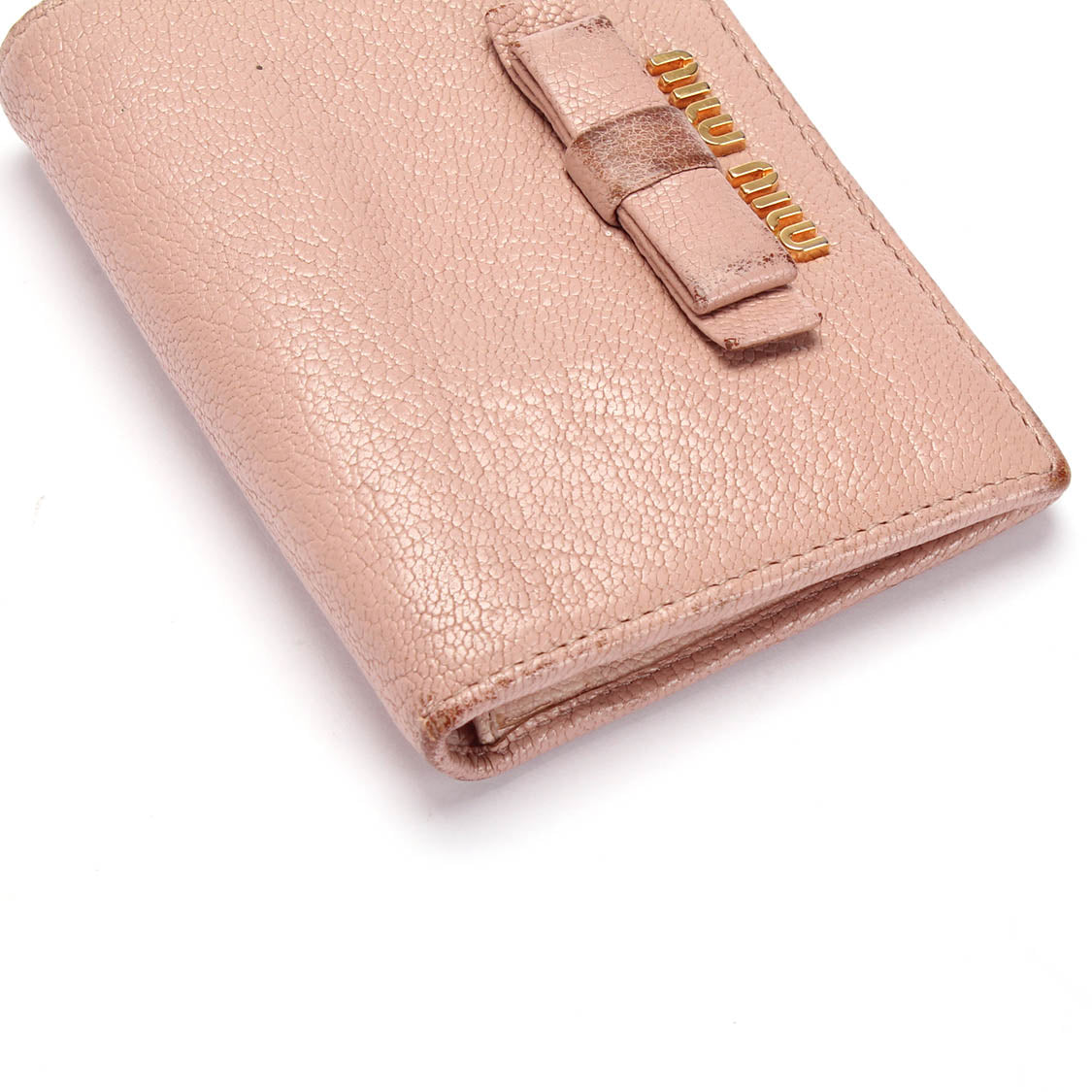 Miu Miu ミュウミュウ　財布 Leather Short Wallet in Good Condition