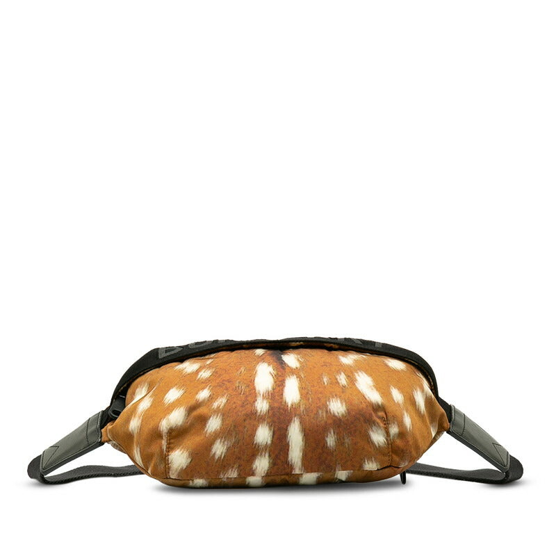 Burberry Nylon Deer Print Waist Bag Light Brown in Great Condition