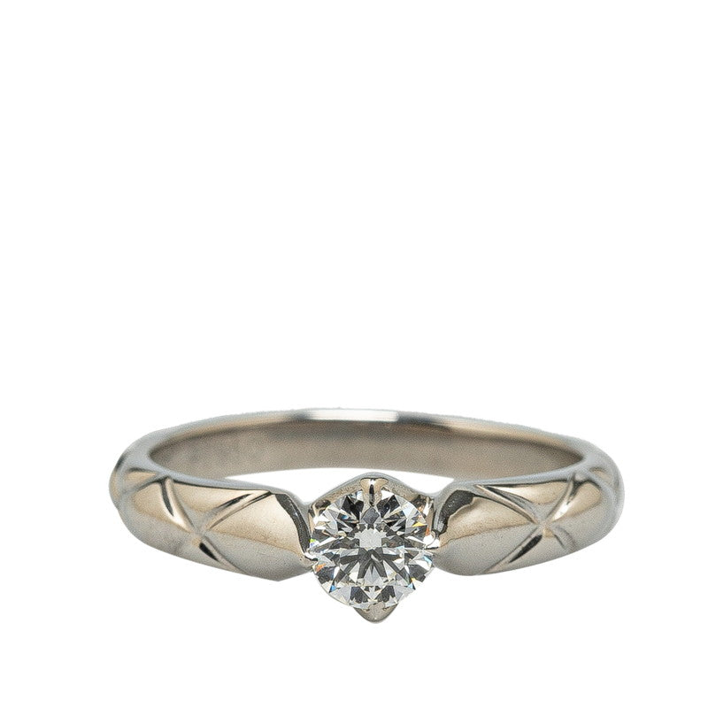 Chanel Matelasse Diamond Ring Pt950 Platinum