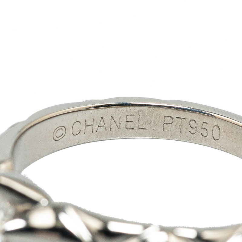 Chanel Matelasse Diamond Ring Pt950 Platinum