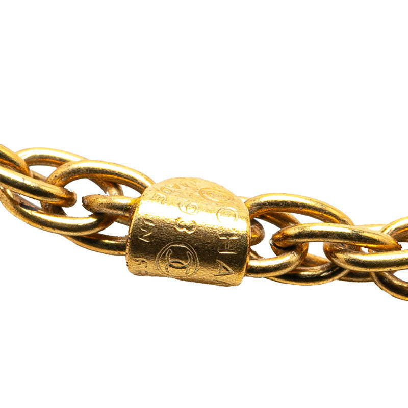 Chanel Vintage Coco Mark Necklace Gold