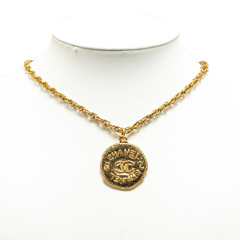 Chanel Vintage Coco Mark Necklace Gold