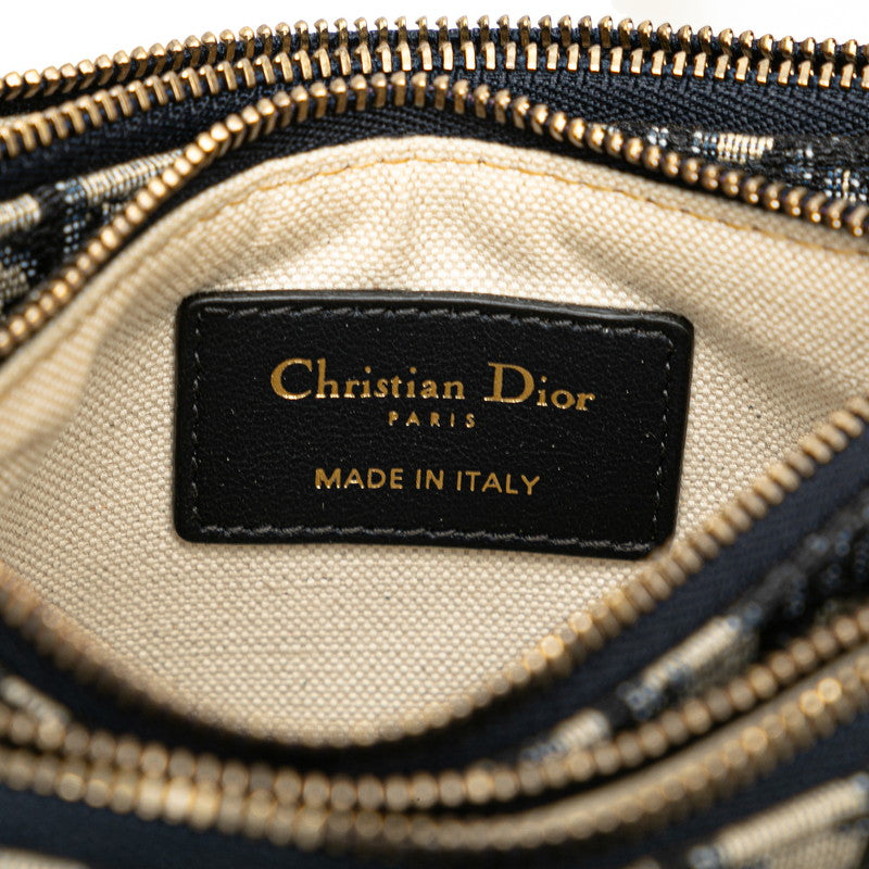 Dior Trotter Saddle Canvas Leather Shoulder Bag