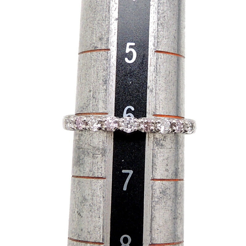 LuxUness  Non-Brand Ladies' Ring in Pt900 Platinum with 0.20ct Pink Diamond Metal Ring in Great Condition