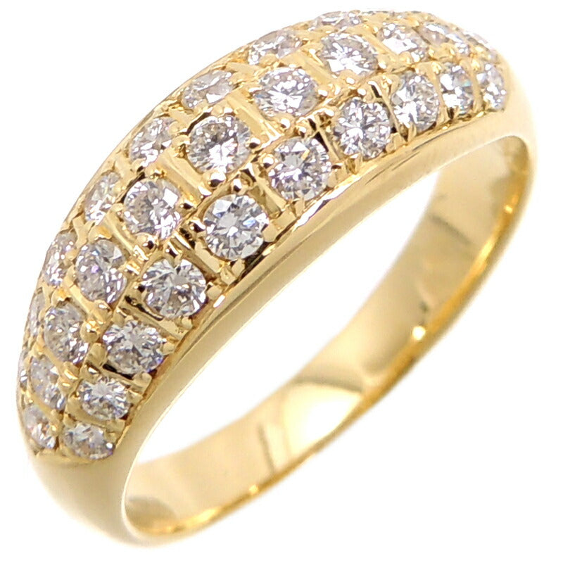 LuxUness  Non-Brand Ladies' Ring in K18 Yellow Gold with 0.60ct Diamond Metal Ring in Great Condition