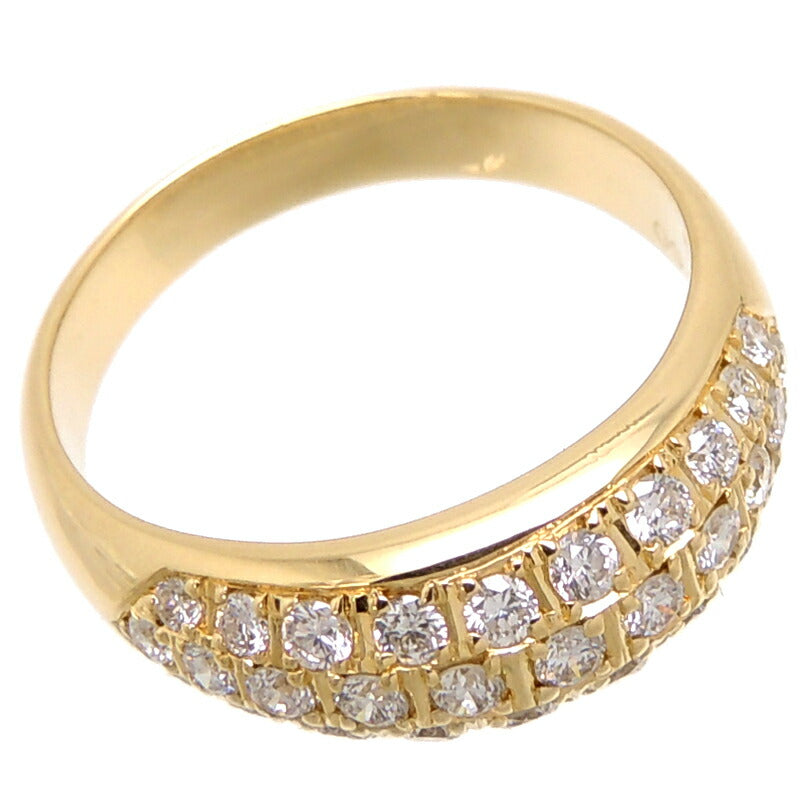 LuxUness  Non-Brand Ladies' Ring in K18 Yellow Gold with 0.60ct Diamond Metal Ring in Great Condition