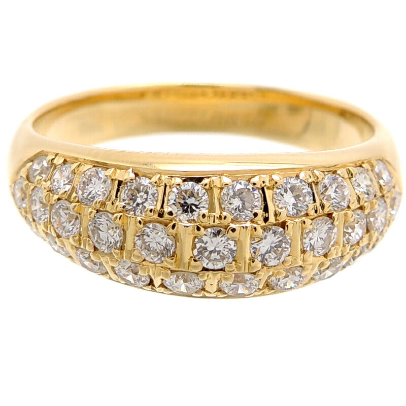 LuxUness  Non-Brand Ladies' Ring in K18 Yellow Gold with 0.60ct Diamond Metal Ring in Great Condition