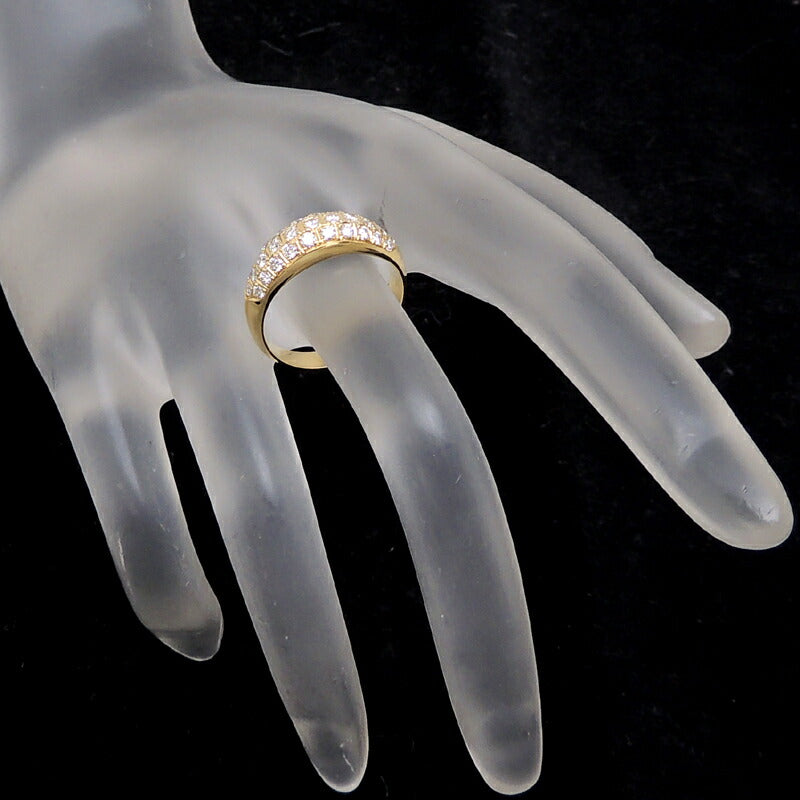 LuxUness  Non-Brand Ladies' Ring in K18 Yellow Gold with 0.60ct Diamond Metal Ring in Great Condition