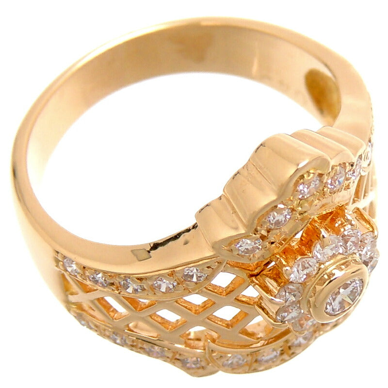 LuxUness  Non Brand Diamond Ring (0.08ct, 0.45ct) for Women, Made of K18 Gold Metal Ring in Great Condition