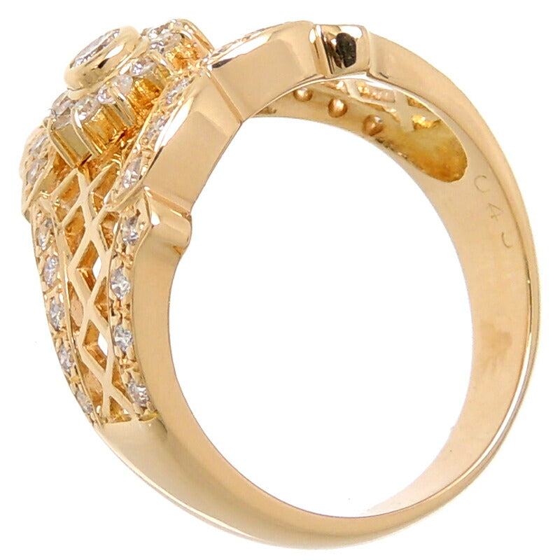 LuxUness  Non Brand Diamond Ring (0.08ct, 0.45ct) for Women, Made of K18 Gold Metal Ring in Great Condition