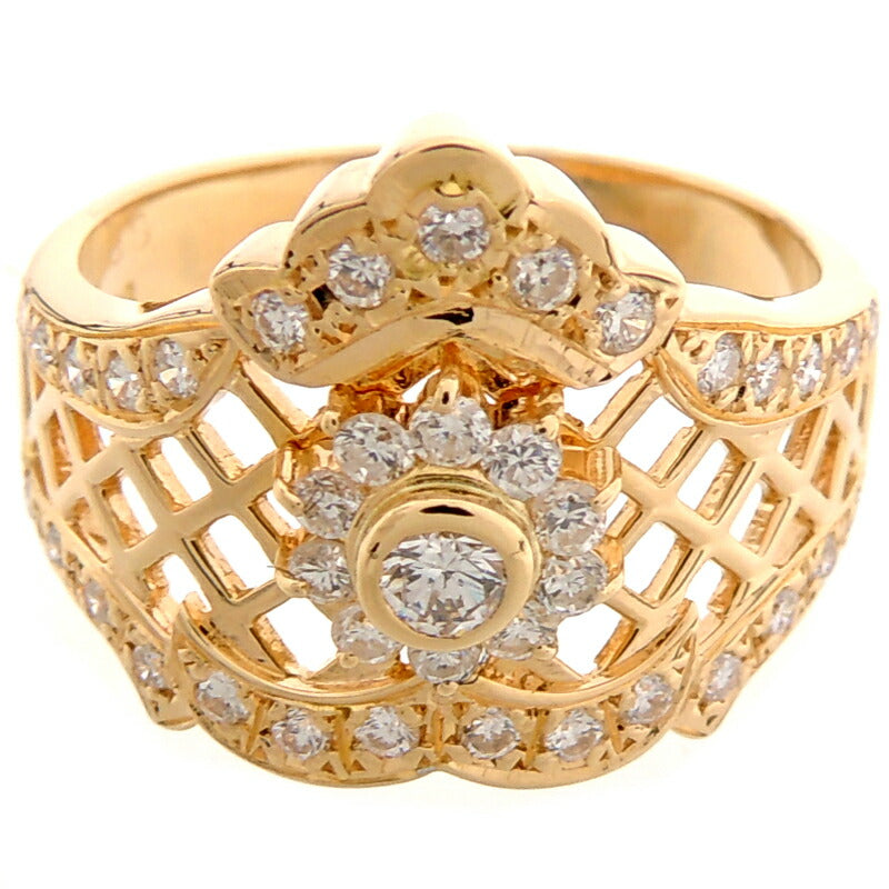 LuxUness  Non Brand Diamond Ring (0.08ct, 0.45ct) for Women, Made of K18 Gold Metal Ring in Great Condition