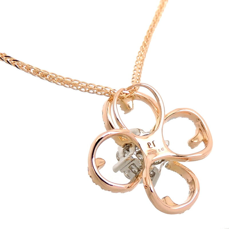0.42ct Diamond Necklace in 750 Pink Gold/750 White Gold