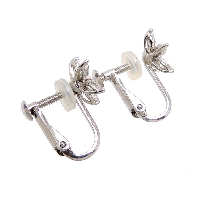 Suwa 0.68ct Diamond Flower Earrings in Platinum (Pt950 & Pt900) for Women