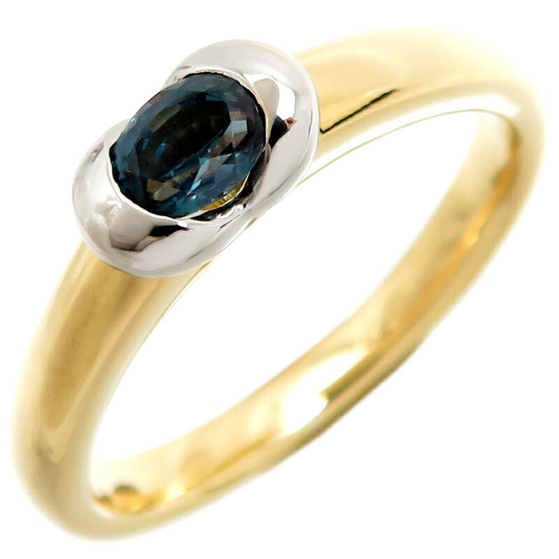 LuxUness  Non-Brand 750YG 750WG Unisex Alexandrite Ring in 750 Yellow Gold/750 White Gold Metal Ring in Great Condition