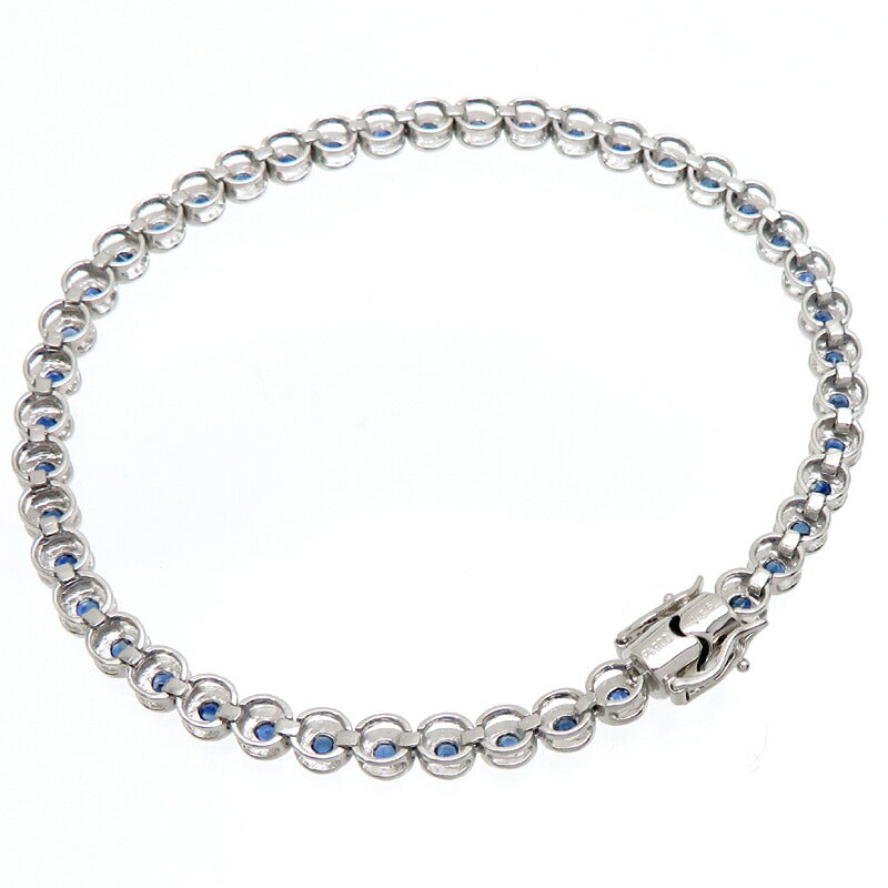 Non-Brand Pt900 1.55ct Sapphire Tennis Bracelet in Pt900 Platinum for Unisex