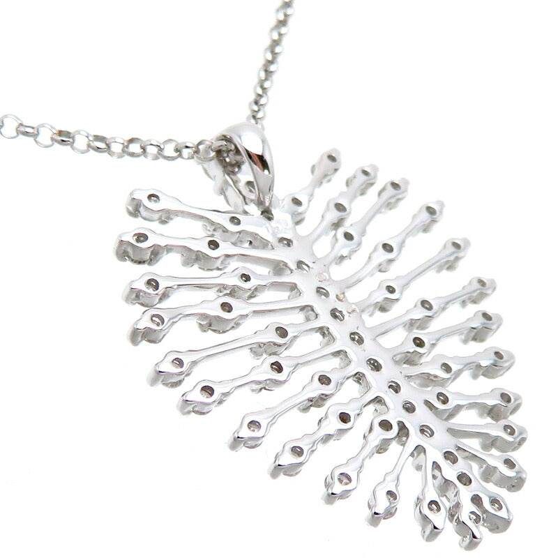 18K Diamond Leaf Necklace