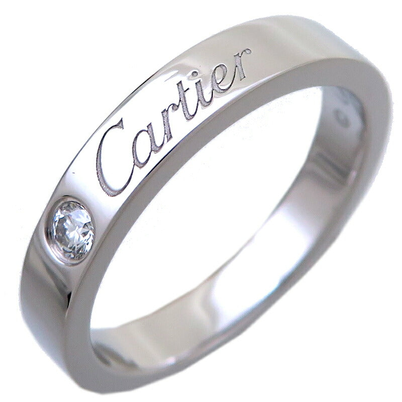 Platinum C De Engraved Ring