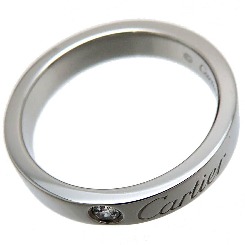 Platinum C De Engraved Ring