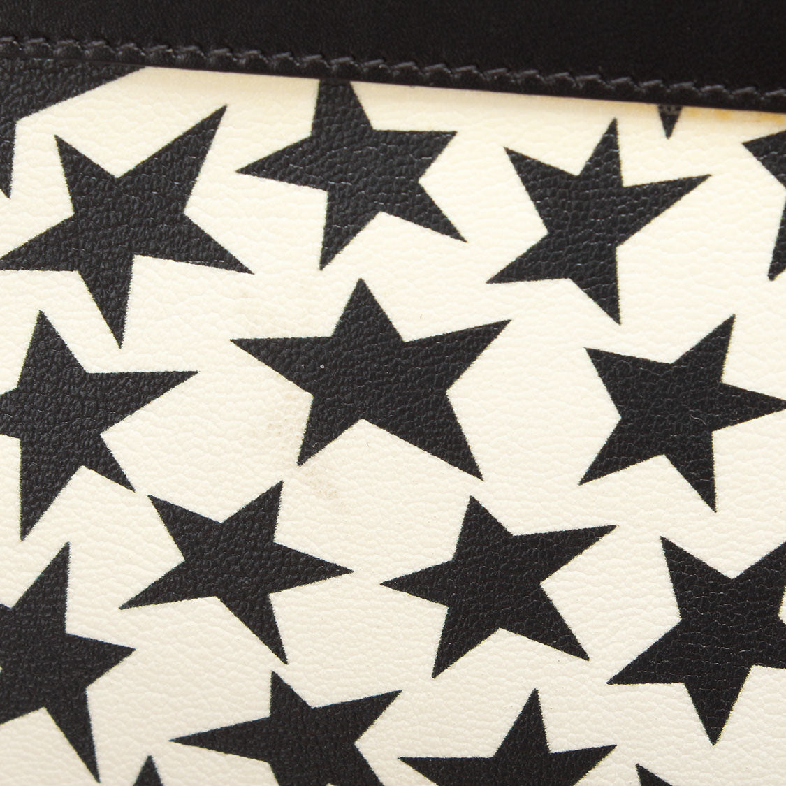 Star Print Leather Clutch