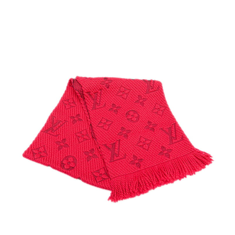 Louis Vuitton Monogram Logomania Scarf M72432 Wool Silk in Great Condition