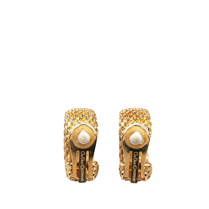 Dior Gold Plated Hoop Clip Earrings