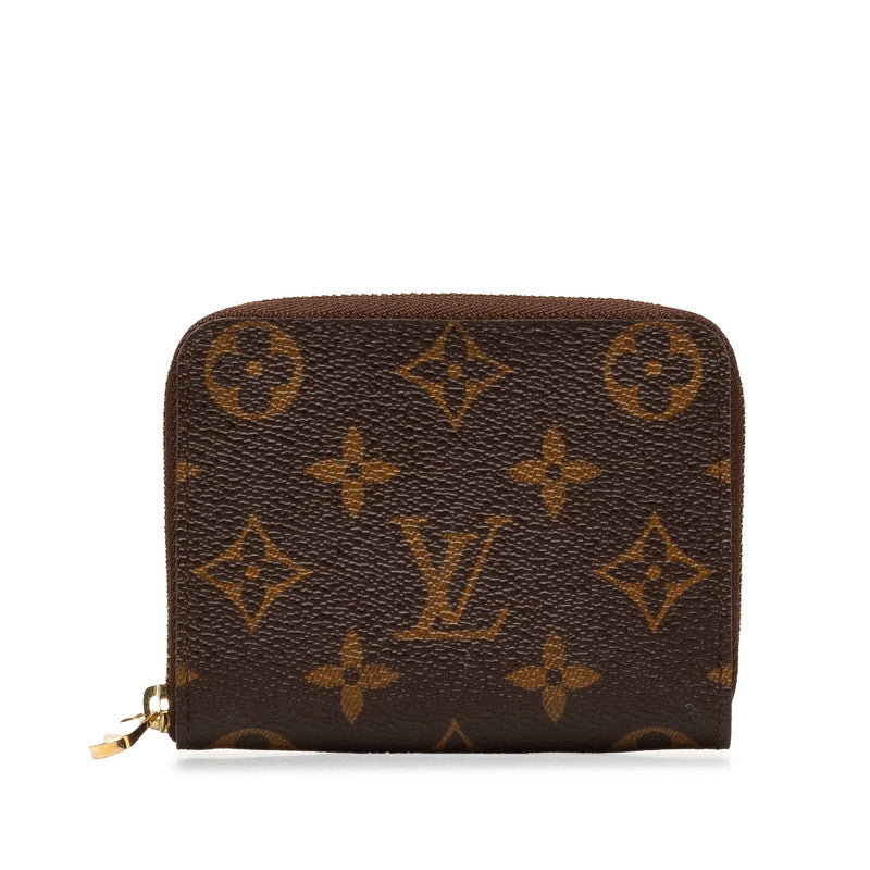 Louis Vuitton Monogram Zippy Coin Purse M60067 Brown PVC Leather in Excellent Condition