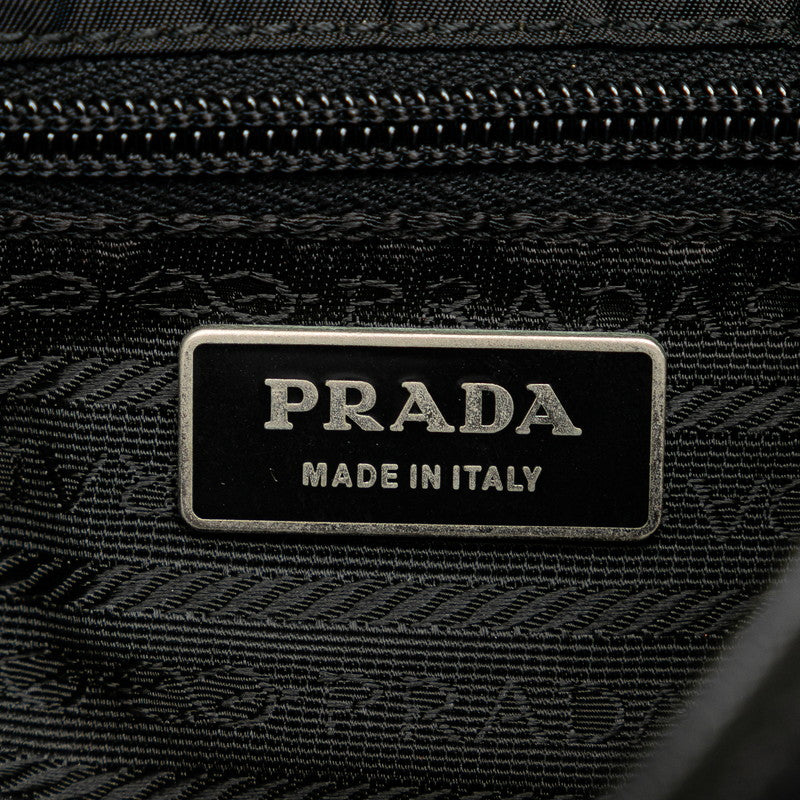 Prada Nylon Triangle Logo Shoulder Bag