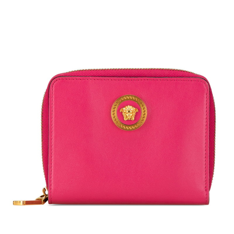 Versace Medusa Leather Bifold Wallet Pink in Very Good Condition