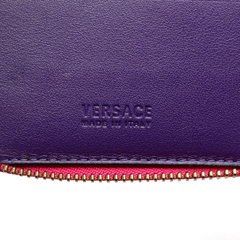 Versace Medusa Leather Bifold Wallet Pink in Very Good Condition