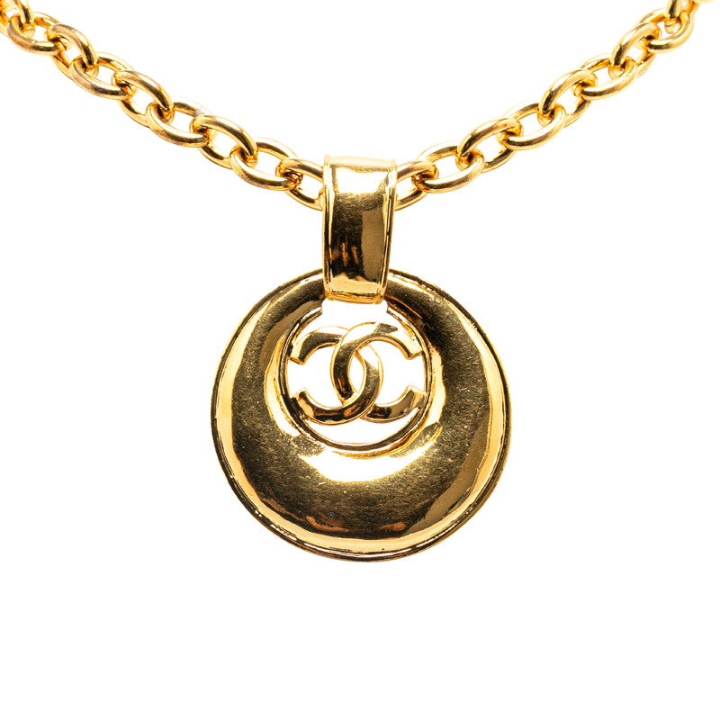 Chanel Coco Mark Necklace Gold Plated in Very Good Condition