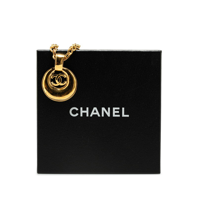 Chanel Coco Mark Necklace Gold Plated in Very Good Condition