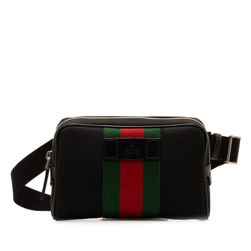 Gucci Canvas Leather Waist Pouch Body Bag 630919