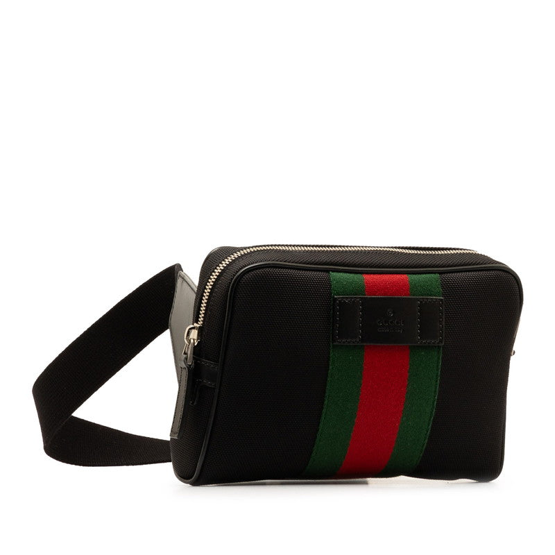 Gucci Canvas Leather Waist Pouch Body Bag 630919