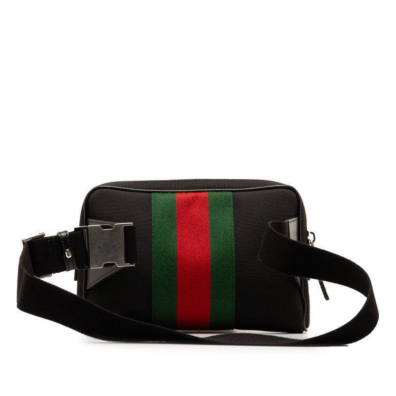 Gucci Canvas Leather Waist Pouch Body Bag 630919