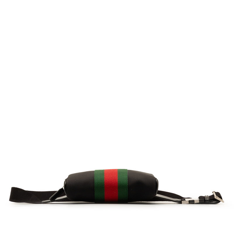 Gucci Canvas Leather Waist Pouch Body Bag 630919