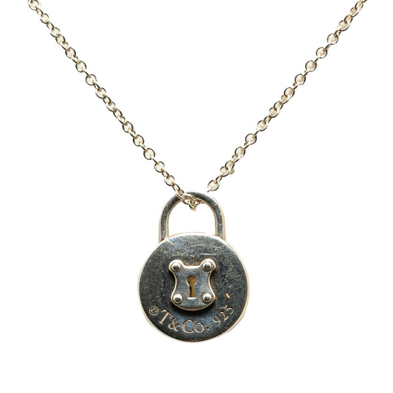 Tiffany & Co Silver Round Lock Necklace