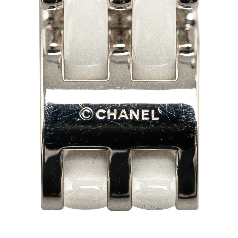 Chanel K18WG White Gold White Ceramic Ring #49 in Great Condition