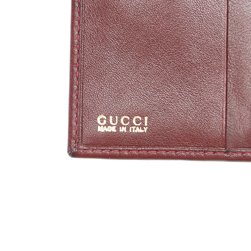 Gucci Bamboo Leather Bifold Wallet 0350416 in Very Good Condition