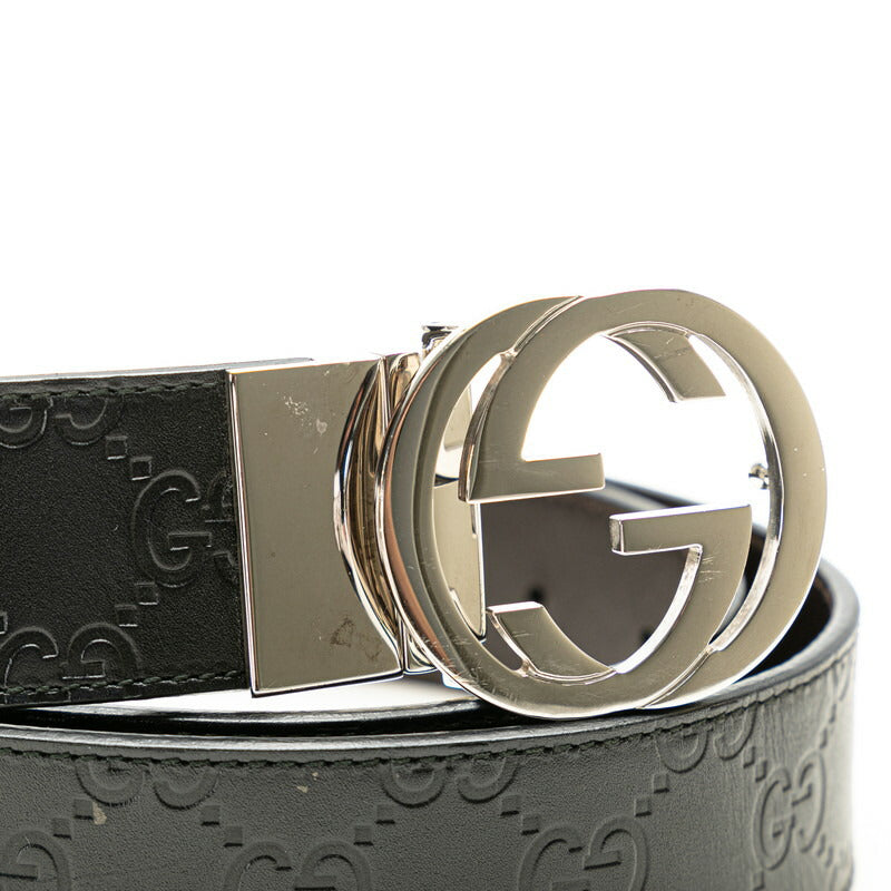 Gucci Leather Interlocking G Belt Black