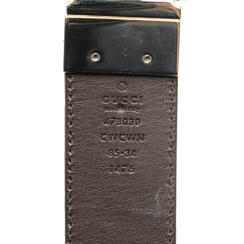 Gucci Leather Interlocking G Belt Black