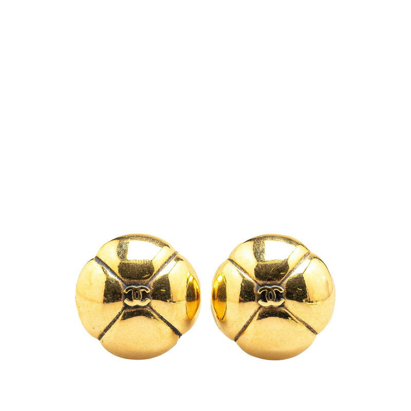 Chanel Coco Mark Gold Earrings