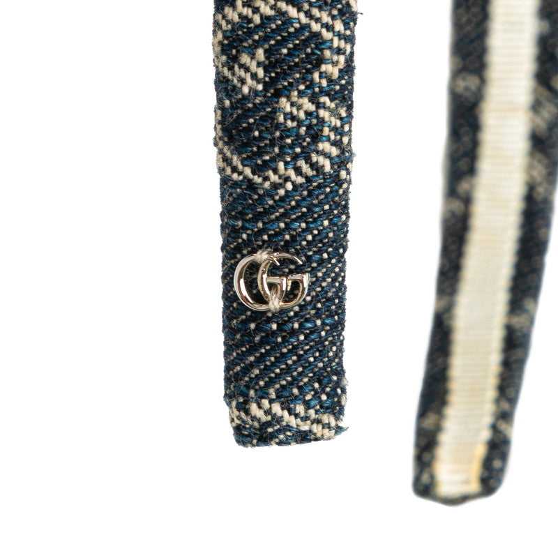 Gucci Denim GG Headband Hair Accessory