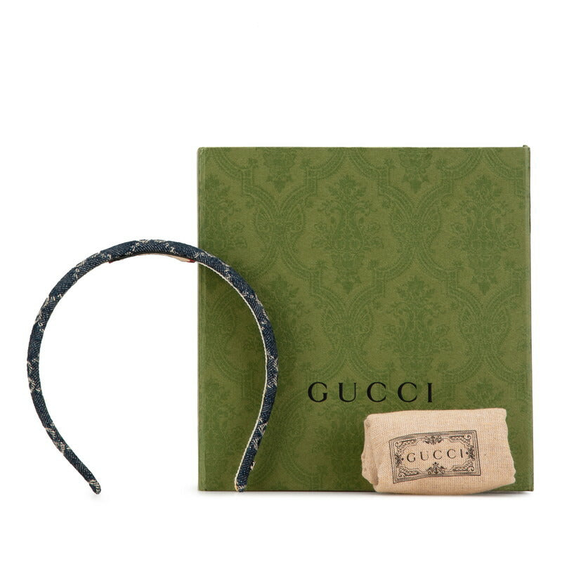 Gucci Denim GG Headband Hair Accessory